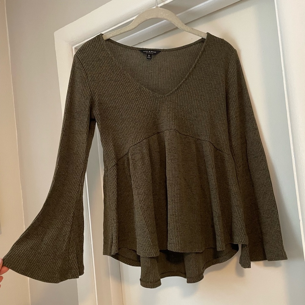 Luck Brand Bell Sleeve Blouse